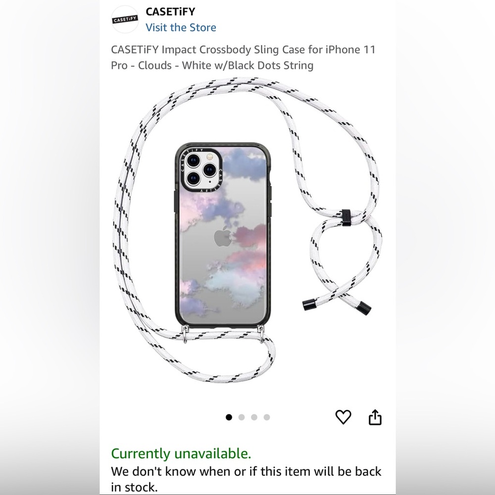 CASETiFY Impact Crossbody Sling Case for iPhone 11 Pro - Clouds